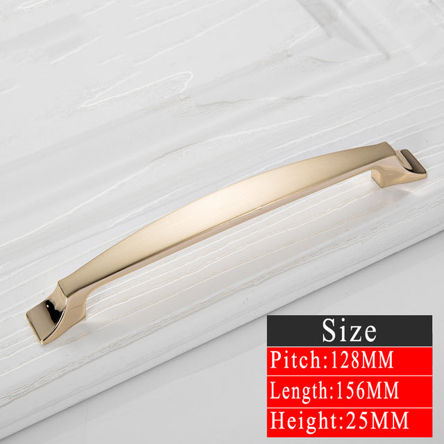 5pcs Gold Door Handles Noble Drawer Pulls Kitchen Cabinet Knobs and Handles Fittings