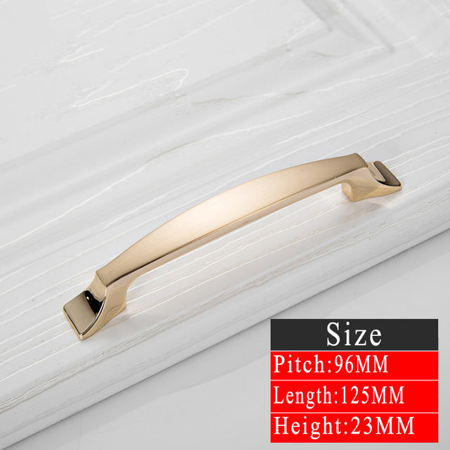 Gold Door Handles Wardrobe Drawer Knobs Kitchen Cabinet Knobs and Handles Fittings