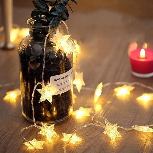 10/20/40/50 LED Star Light String Twinkle Garlands Battery Powered Christmas Lamp