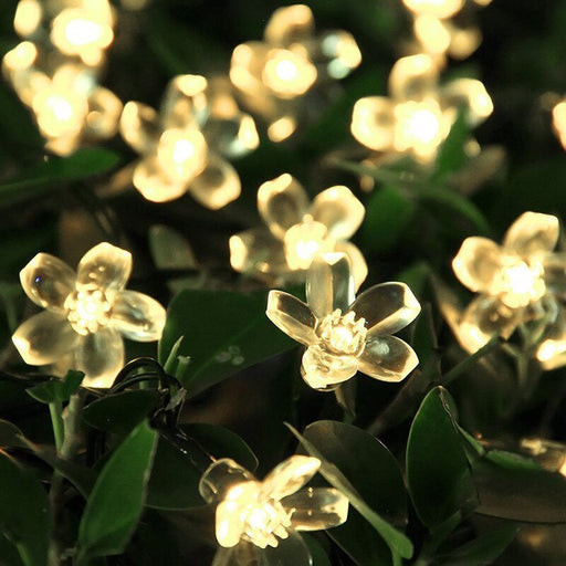 7M Solar String Light 50 LED Flower Garlands Light String
