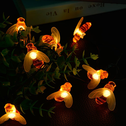 Bee LED String Light 10leds 20leds 30leds 40leds Battery Power LED Garlands Holiday Party Lamp Lights