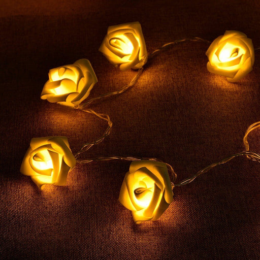 2.2M String Lights 20 Led Rose Flower Garland Wreath Bright Warm LED Lamp