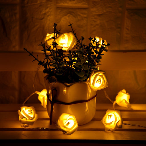 3M String Lights 30 Led Rose Flower Garland Wreath LED Lamp